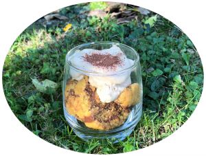 Recette Verrines de gâteau praliné & mousse cappucino - IG Bas