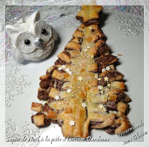 Recette Sapin de Noël feuilleté à la pâte à tartiner Dardenne, sans gluten