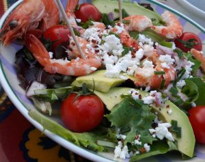 Recette Salade crevettes-avocat-feta