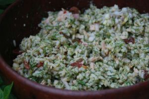 Recette Salade de riz aux fanes de fenouil