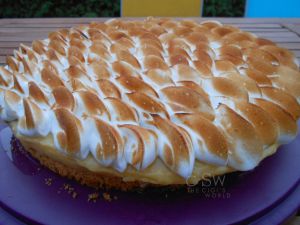 Recette Gâteau d'anniversaire : tarte citron et suprême de pamplemousse rose avec meringue citron&passion