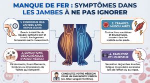 Recette Manque de fer : symptômes dans les jambes à ne pas ignorer