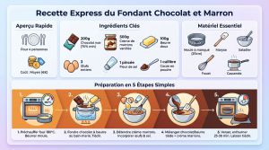 Recette Gâteau fondant chocolat marron : recette express et facile