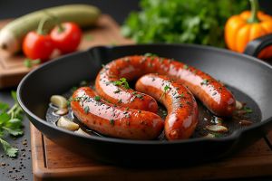 Recette Maîtriser l’art de la cuisson des saucisses de Strasbourg à la poêle