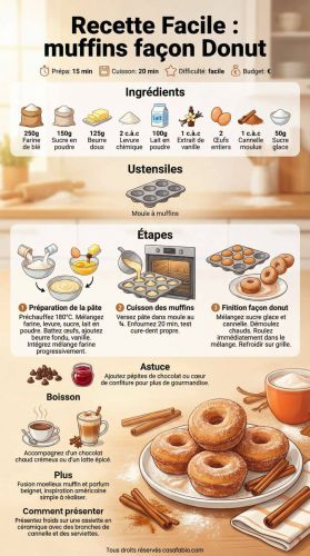 Recette Facile : muffins façon Donut