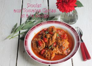 Recette Poulet aux tomates cerise et à la  sauge