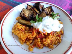 Recette Aubergines et boulgour, recette Ottolenghi