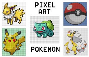 Recette Pixels art Pokémon : 50 modèles à imprimer