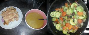 Recette Soupe aux légumes poêlés et bacon