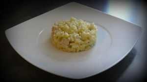 Recette Risotto poireaux, escalope de dinde