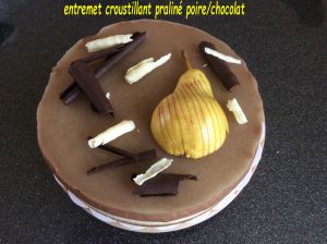 Recette Entremet croustillant praliné choco/poires