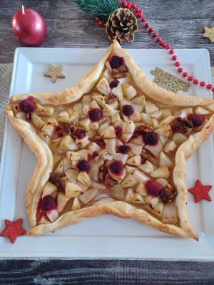 Recette Tarte étoile de noël aux fruits