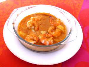 Recette Gratin de crevettes à la bisque de homard