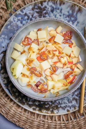 Recette Salade d’endives au Comté, pommes et dattes