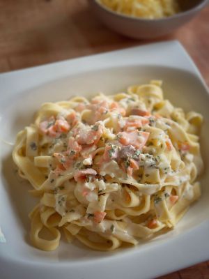 Recette Tagliatelles au saumon fumé