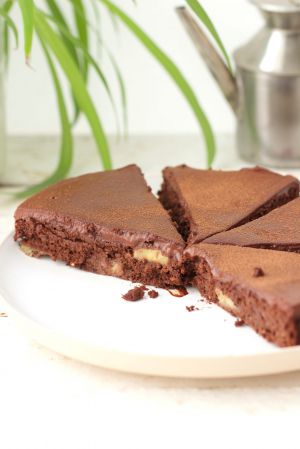 Recette Moelleux chocolat banane, vegan, sans gluten, sans sucre