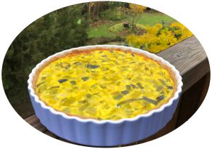 Recette Quiche aux poireaux, fromage ail & fines herbes - IG Bas