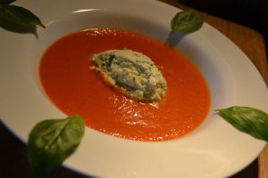 Recette Velouté De Tomate Crème De Mozzarella Au Basilic