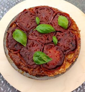 Recette Tatin de tomates, parmesan et basilic