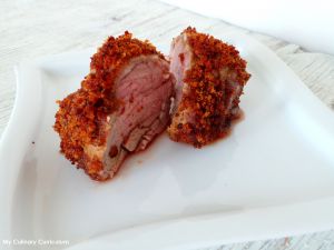 Recette Filet mignon de porc en croûte de pain d'épices (Pork fillet with gingerbread crust)