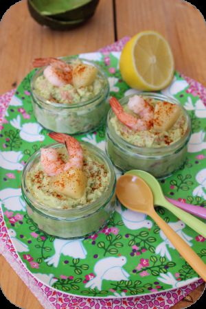 Recette Verrines d’avocat et crevettes à l’ananas