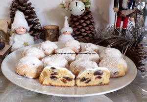 Recette Cookies de Noël comme des mini Stollen sur une base de Céline Martineau