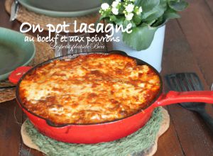 Recette One pot lasagne au boeuf et aux poivrons ou lasagne express à la poêle