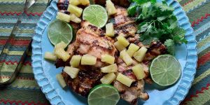 Recette Grilled Pineapple Lime Chicken Thighs