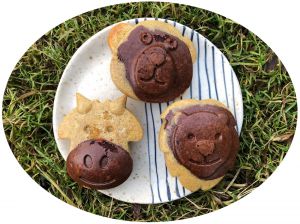 Recette Petits gâteaux marbrés à la farine semi-complète