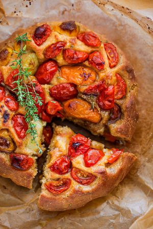 Recette Tarte focaccia aux tomates cerise