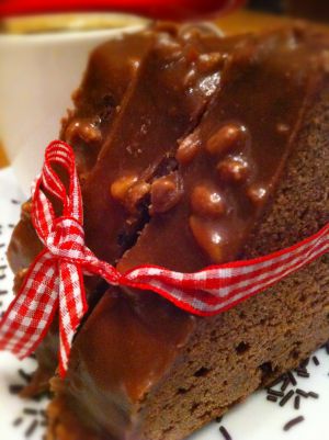 Recette Cake au chocolat, glaçage chocolat-caramel