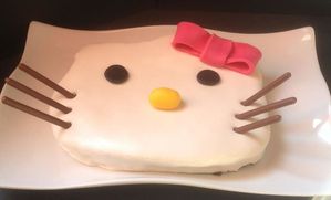 Recette Mon gateau Hello ketty en pâte à sucre