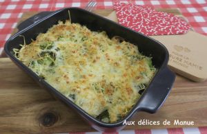 Recette Gratin de pâtes au brocoli et poulet, à la béchamel