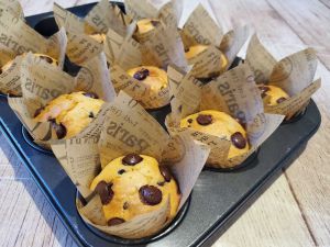 Recette Muffins au sirop d'érable, flocons d'avoine et chocolat