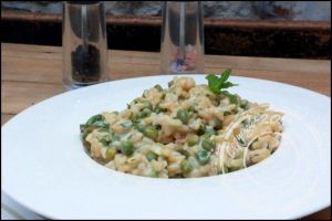 Recette Risotto aux petits pois et feta