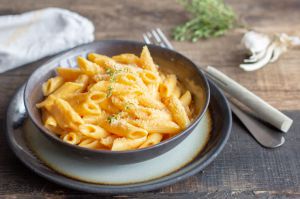 Recette Penne à la courge butternut {façon Mac n’cheese, option vegan}