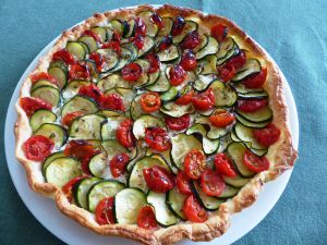 Recette Tarte tian à la courgette et tomate