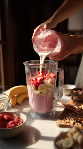 Recette Transform Your Morning with a Strawberry Banana Smoothie Bowl