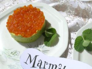 Recette Tartare d'avocat aux oeufs de saumon