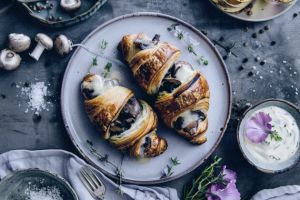 Recette Mini croissants aux champignons et brie