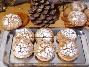 Recette Crinckles aux amandes, orange et cannelle d'après Véronique  (sans gluten et sans lactose)