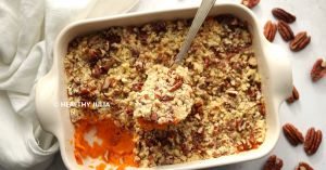 Recette Crumble de patates douces aux noix de pécan