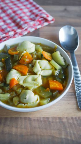 Recette Soupe de légumes aux Tortellinis