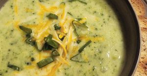 Recette Potage au brocoli & au cheddar