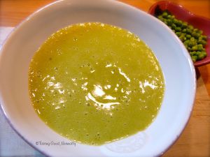 Recette Velouté de pommes de terre et cosses de petits pois #vegan