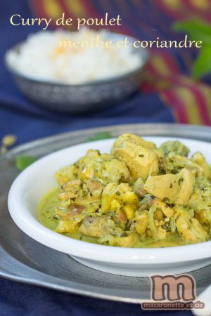 Recette Curry de poulet menthe et coriandre (Cottamali podinna koji curry)... à la découverte de le cuisine pondichérienne
