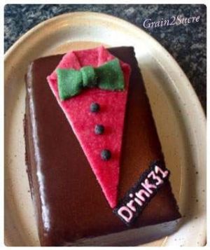 Recette Gâteau décor « Smoking »