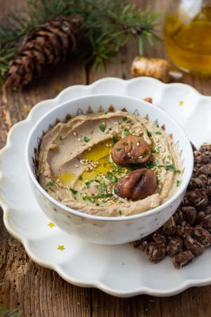 Recette Houmous de châtaigne #Noël #vegan #sansgluten