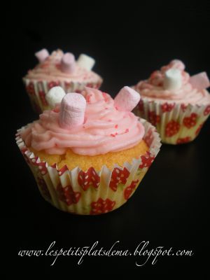 Recette Cupcakes fraise et chamallows