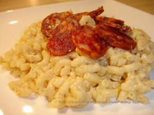 Recette Risotto de coquillettes au chorizo et au parmesan